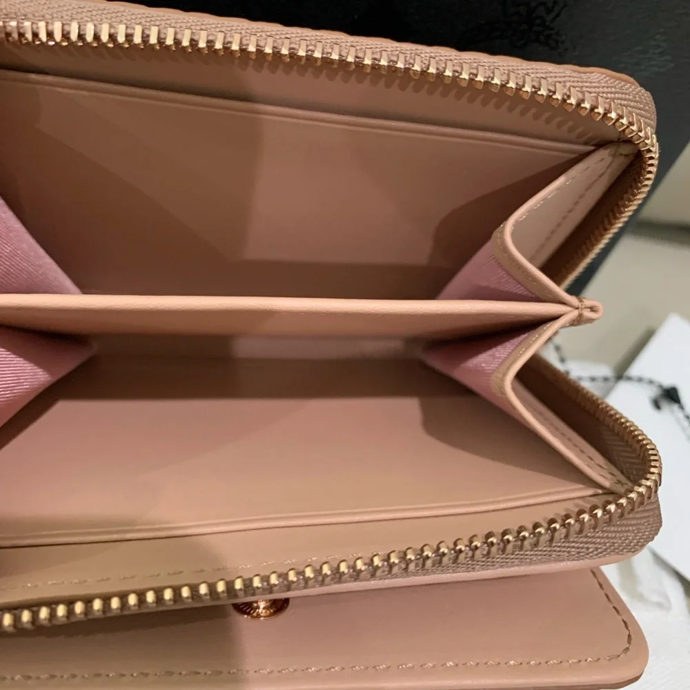 MCM Mini Zip Around Wallet in Visetos Champagne Gold - Picture 6 of 6